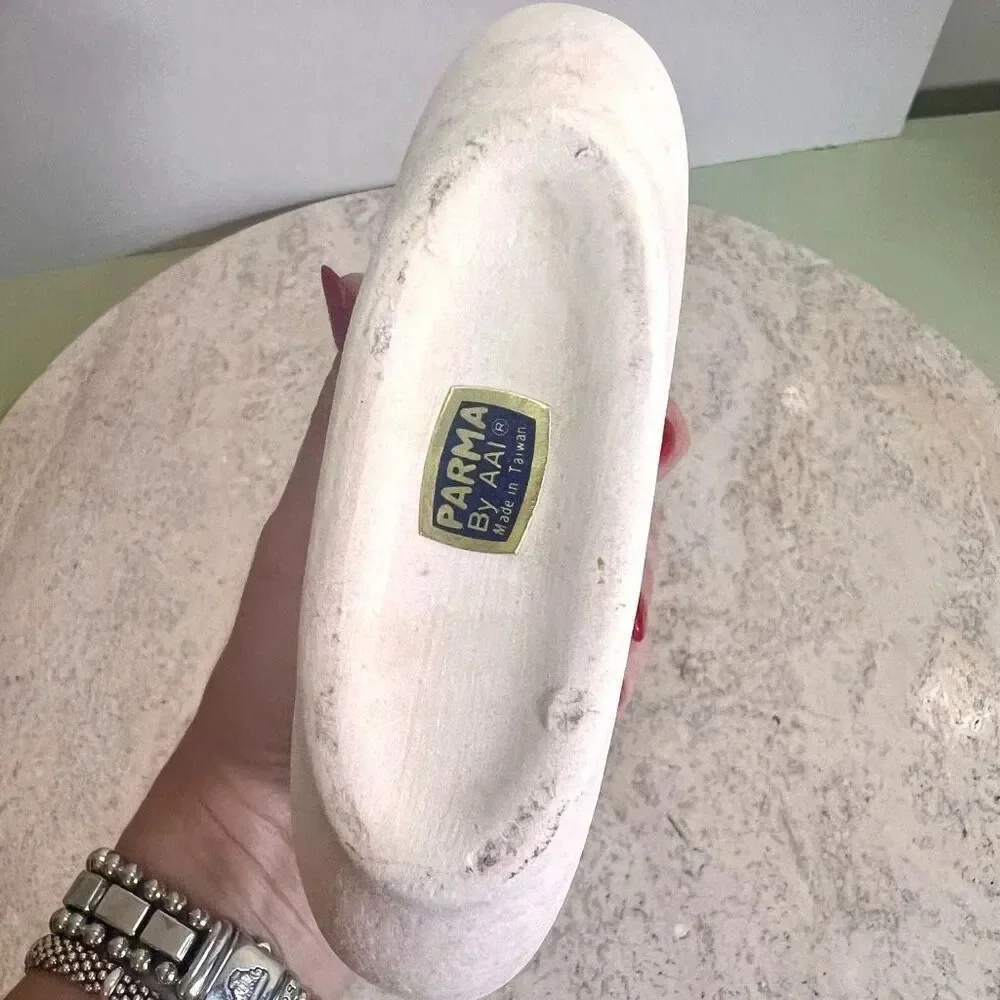 Parma by AAI Matte ivory Cream Stoneware Textured Mid-Century Art Pottery Bud Va
